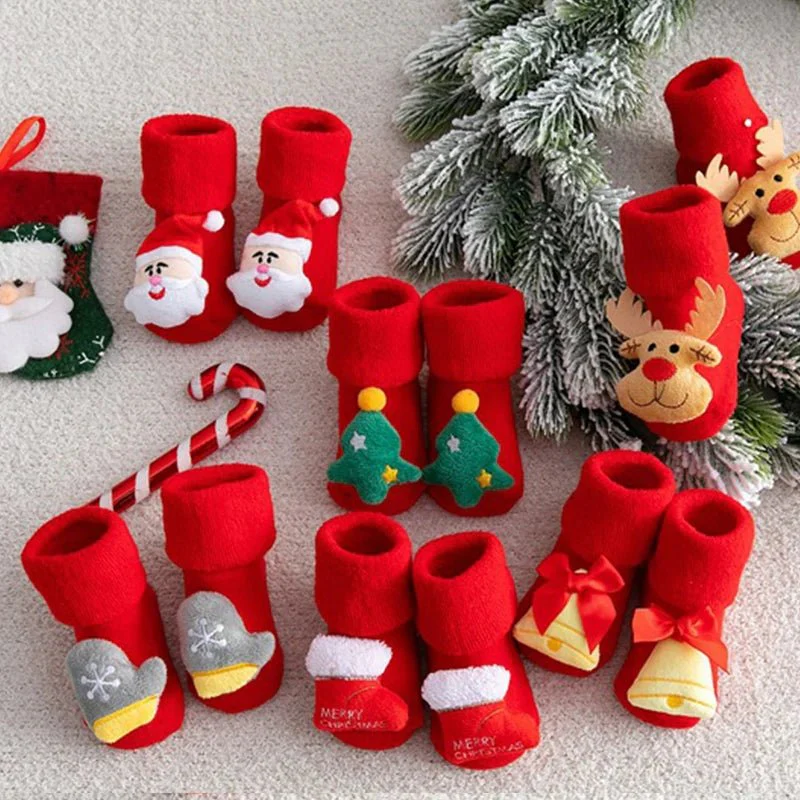 Chaussettes Bébé de Noël Antidérapantes – Image 8