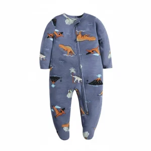 Body Pyjama coton bio douce motif dinosaure, ours ou fées | Kalinatur®