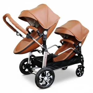 Poussette Jumelle 2 en 1 Haut de Gamme, Confort et Design