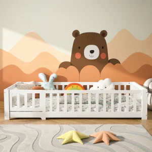 Lit au sol bebe | Sécurisé avec sommier