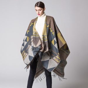 Poncho avec Franges
