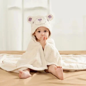 Poncho Bain Bébé Ours Polaire