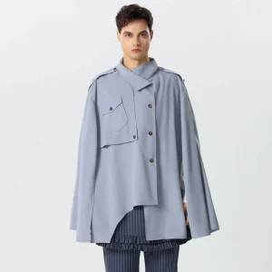 Poncho Cape Trench Homme
