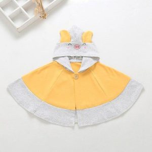 Poncho Enfant Capuche Cochon