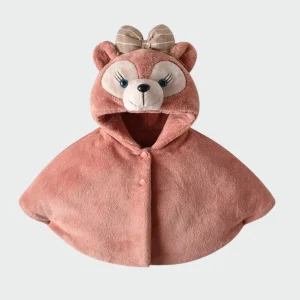 Poncho Enfant Ours Pourpre