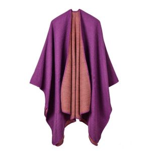 Poncho Femme Violet