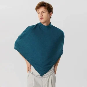 Poncho Homme Col Roulé