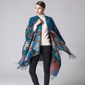 Poncho Long Femme