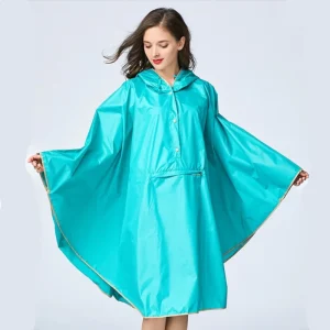 Poncho Pluie Bleu Clair Femme