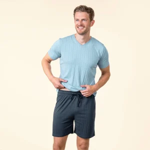 Pyjama court cotelé REX en coton bio - LIVING CRAFTS