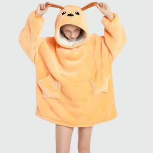 Sweat Plaid Enfant Chien Jaune