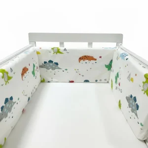 Tour de lit bébé à motifs  – Protection douce et lavable pour berceau et lit à barreaux