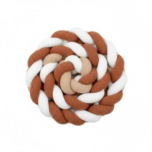 Tresse de lit bébé 2 mètres – Tresse de protection coton doux et respirant | Tour de lit tressé pour berceau et lit bébé