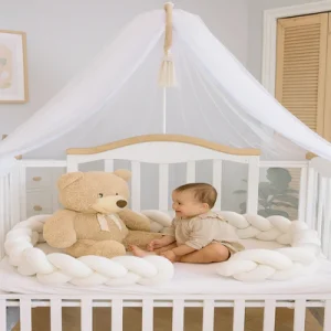 Tresse de lit blanche | Barrière Sécurisante