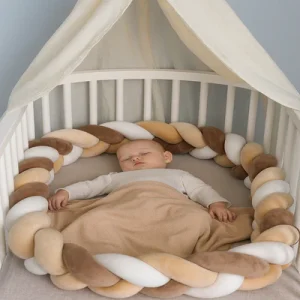 Tresse de lit marron | Blanc Kaki