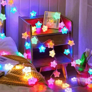 Veilleuse étoile guirlande lumineuse multicolore
