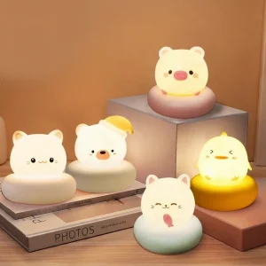 Veilleuse LED Animaux Enfants Kalinatur™ – Rechargeable, 3 Niveaux de Lumière Douce